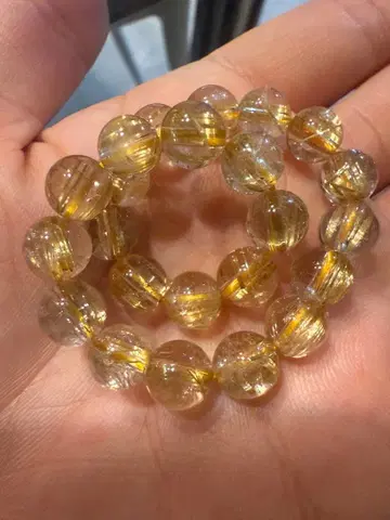 골드 루틸 쿼츠 타이틴 루틸 팔찌