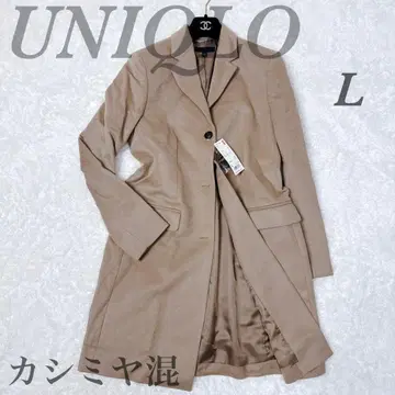 새상품 유니클로 울 캐시미어 체스터 코트 롱 코트 캐시미어