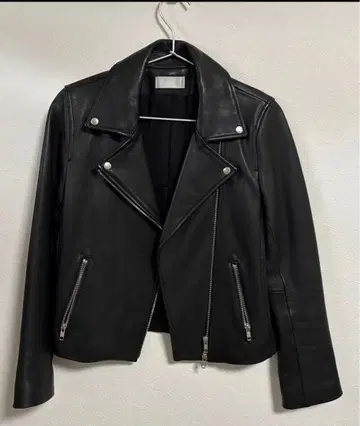 HARE 블랙 라이더 자켓