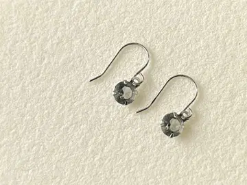 k10 화이트 골드 귀걸이 링 귀걸이 10금