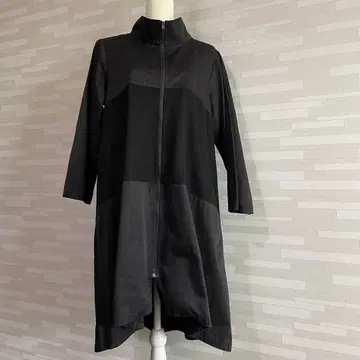 블랙 코트 집업