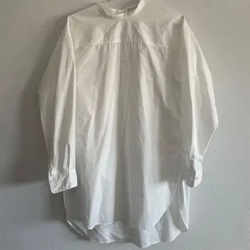 FRAMEWORK 화이트 코튼 스탠드 카라 셔츠