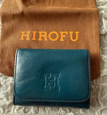 HIROFU 미니 지갑 동전 지갑 코인 케이스 카드 케이스 블루