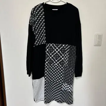 그라니프 트레이닝복 맨투맨 원피스 검정 블랙