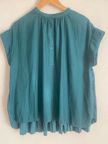 유나이티드 애로우즈 틸 컬러 반팔 셔츠 플리츠 디자인