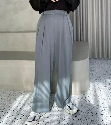 feepur 페피엘 투턱 와이드 슬랙스 그레이 S