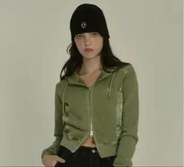 midnight move 집업 후드티 모스그린 그린 숏 기장