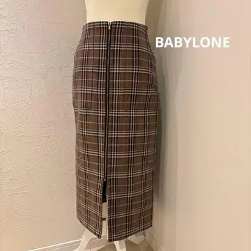 BABYLONE 바빌론 체크 타이트 스커트 M
