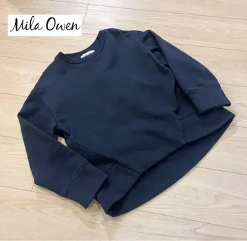 미라 오웬 맨투맨 네이비 긴팔 트레이닝복 풀오버 A라인