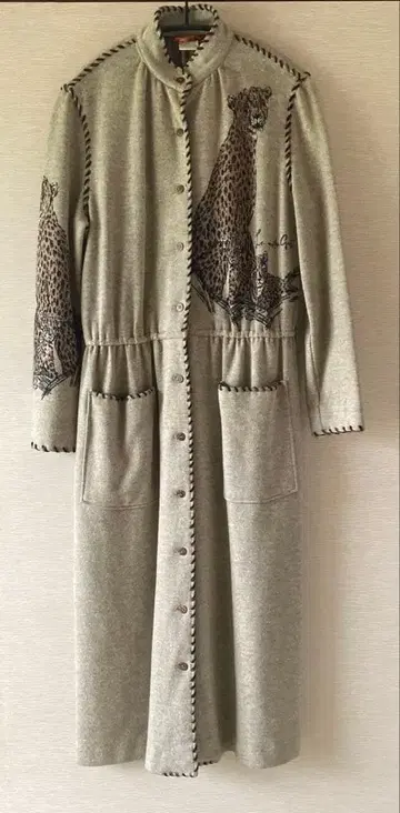 이타리야 레오파드 롱 원피스