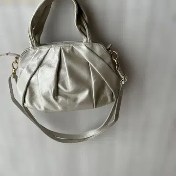 덴하마노 황실 납품 실버 플리츠 디자인 숄더