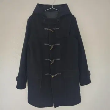 네이비 더플 코트 후드 부착