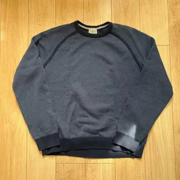 L.L.Bean 코튼 니트 스웨터 네이비 래글런 레어