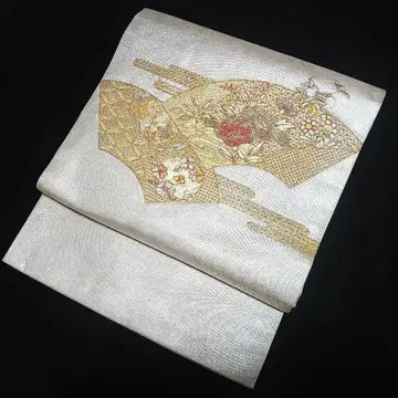 순수 실크 금박에 지카사네 9촌 나고야 오비