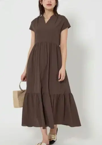 새상품 그린 라벨 릴랙싱 티어드 원피스