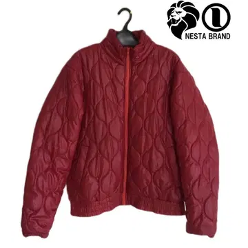 네스타 브랜드 다운 자켓 와인 레드 빨간색