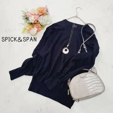 스픽 앤 스팬*울 100*블랙 니트 풀오버