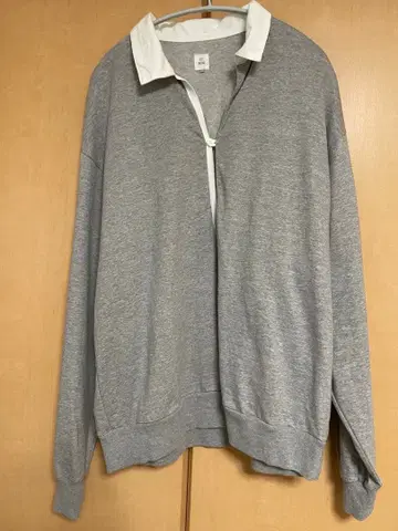 j.s luxe 221 VILLAGE 그레이 폴로 옷깃 맨투맨