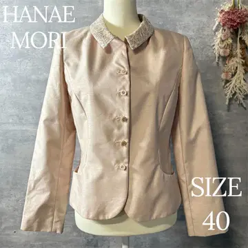 하나에모리 자켓 핑크 베이지 레이스 옷깃 샨탄풍 포멀 40