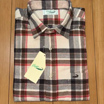 새상품 크로커다일 플란넬 셔츠 웜 컬러 L