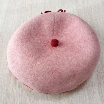 Ca4la 리본 포함 베레모 핑크