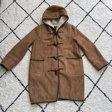 나노 유니버스 후드 부착 무스탕 코트