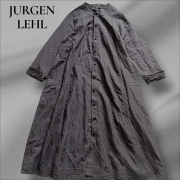 요건 레일 원피스 린넨 그레이 겉옷