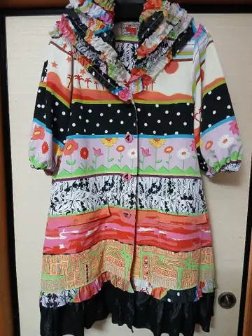 알베로베로 후드 부착 팝 코트 원피스