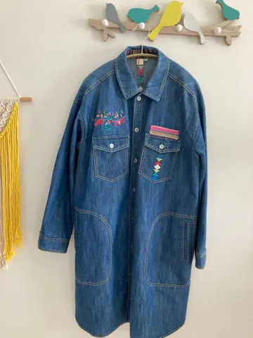 티티카카 자수 디자인 데님 롱 자켓 11/18까지