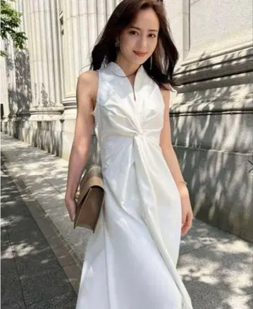 [ 새상품급 ] anunans 아뉴앙스 트위스트 개더 원피스 M 베이지