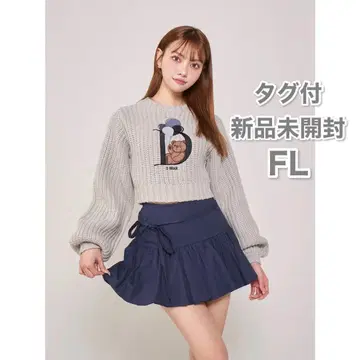 Darich 다리치 허리 리본 벌룬 미니 스커트 FL 네이비 네이비