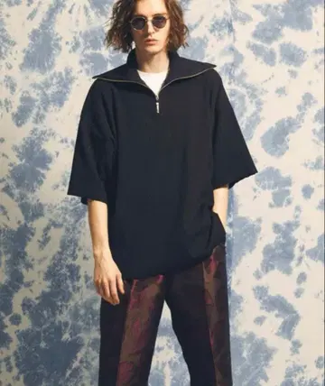 MAISON SPECIAL 세일러 카라 하프 지퍼 셔츠