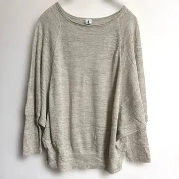 LOISIR 돌먼 슬리브 리브 소매 니트