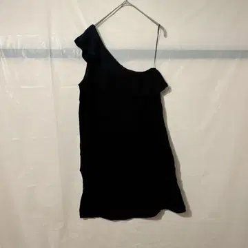 새상품급 LOFT 블랙 원숄더 미니 원피스 [ XXS ] 드레스