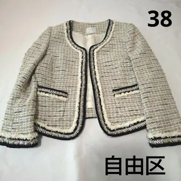 자유구 노카라 트위드 자켓 38