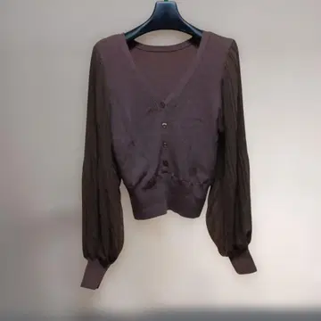 Cocoa D 브라운 V넥 가디건