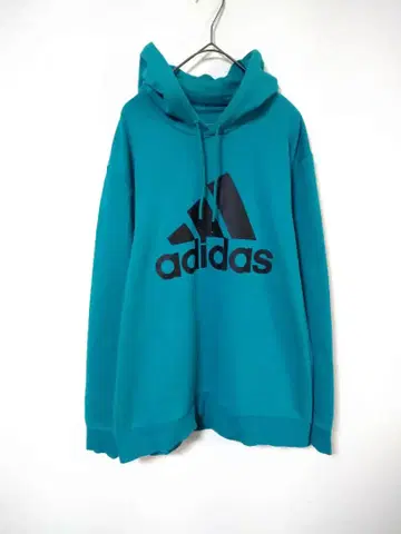 아디다스 adidas 풀오버 후디 여성용 XL 그린 계열 전면 대형 로고