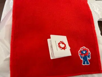 먀쿠먀쿠 자수 핸드 타월 빨간색 EXPO2025 손수건
