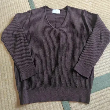 UNITED ARROWS 브라운 V넥 니트