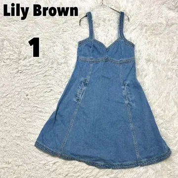 Lily Brown 릴리 브라운 데님 플레어 원피스 점프수트