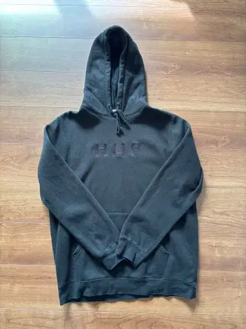 HUF 후드티 로고 블랙