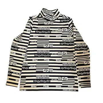 ping 여성용 롱T 보더 골프웨어 핑 모크넥