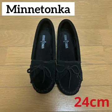 Minnetonka 미네통카 모카신 블랙 사이즈 7 24cm