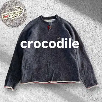 [새상품급] 크로커다일 울 긴팔 니트 그레이
