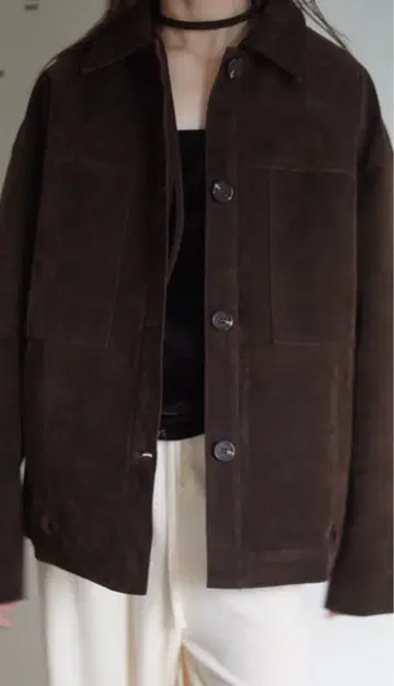 chaisystyle 에코 스웨이드 벨티드 재킷