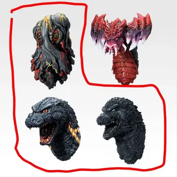 제일복권 고질라 -거친 짐승- E상 헤드 마그넷 3종 세트