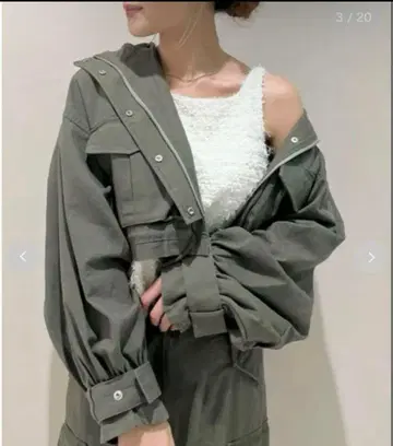 SNIDEL 밀리터리 자켓 올리브