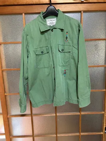 Power To The People 그린 밀리터리 자켓 L