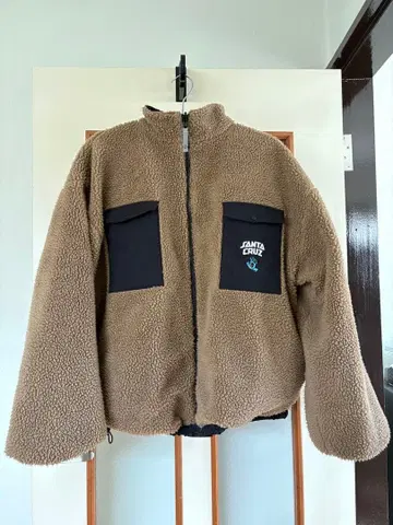 SANTA CRUZ 플리스 자켓 브라운 블랙