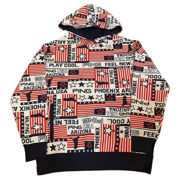 PING 핑 니트 후드티 올 패턴 미국 새상품급 정가 15400